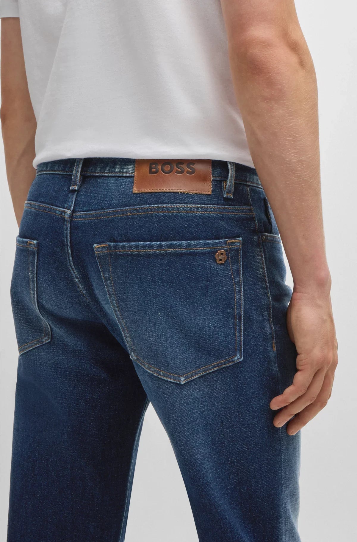 MAINE REGULAR-FIT JEANS IN DARK-BLUE SOFT-TOUCH DENIM