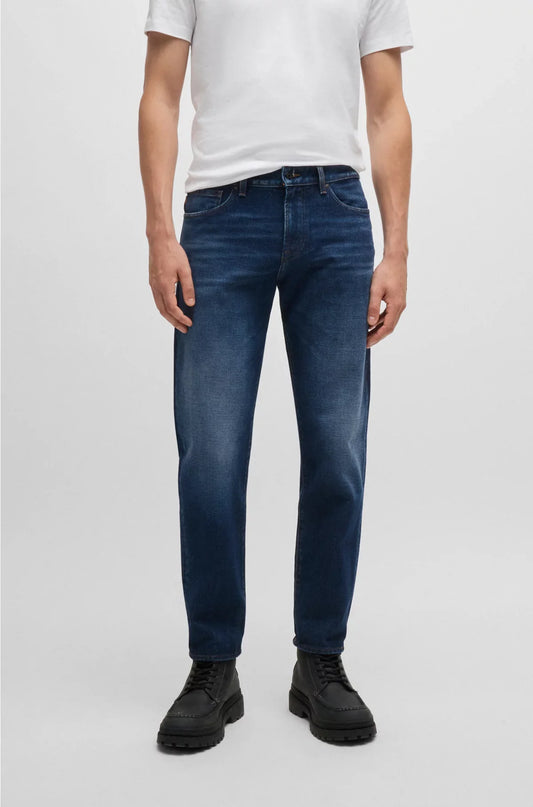 MAINE REGULAR-FIT JEANS IN DARK-BLUE SOFT-TOUCH DENIM