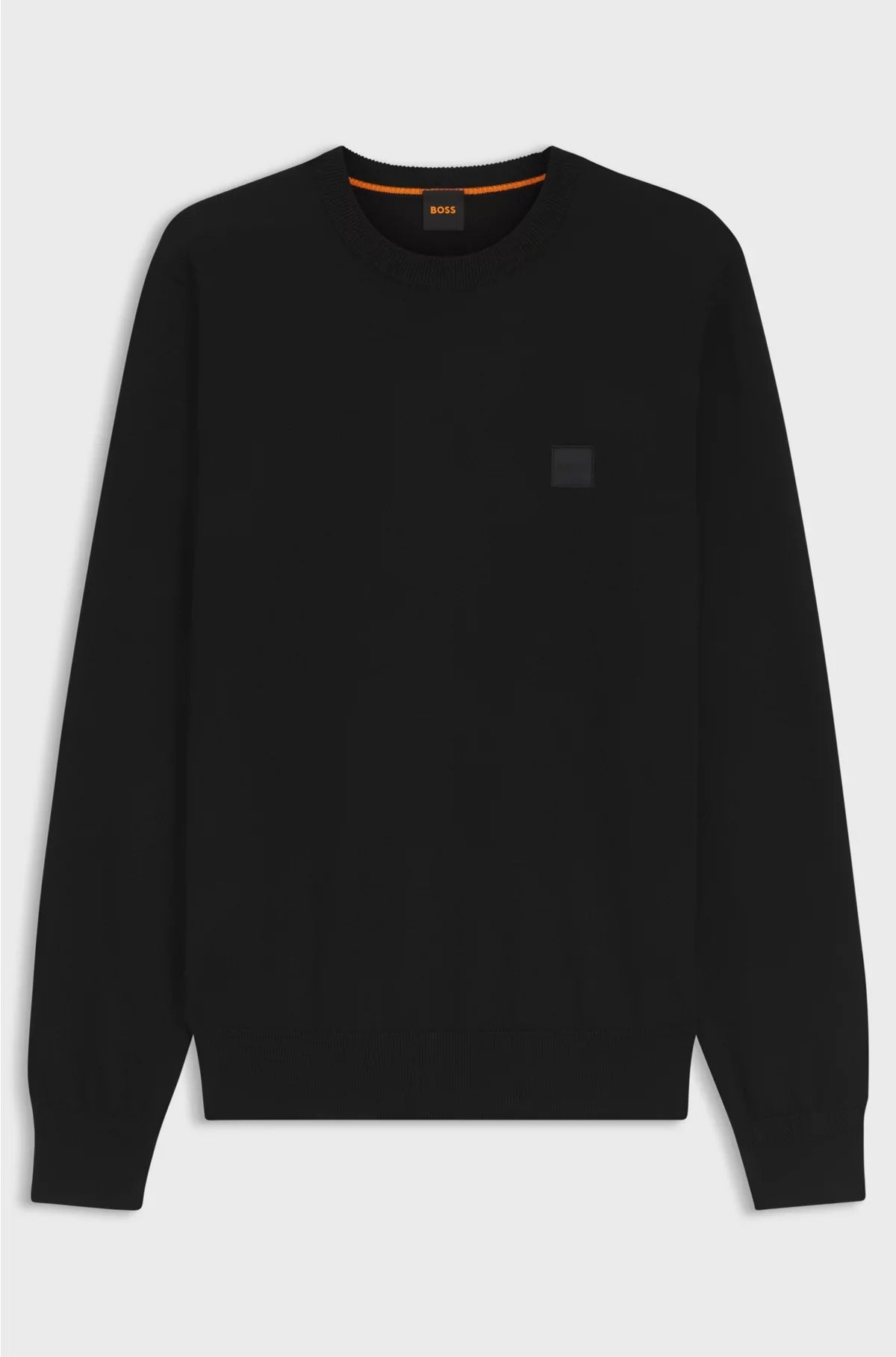 COTTON-CASHMERE SWEATER WITH LOGO LABEL