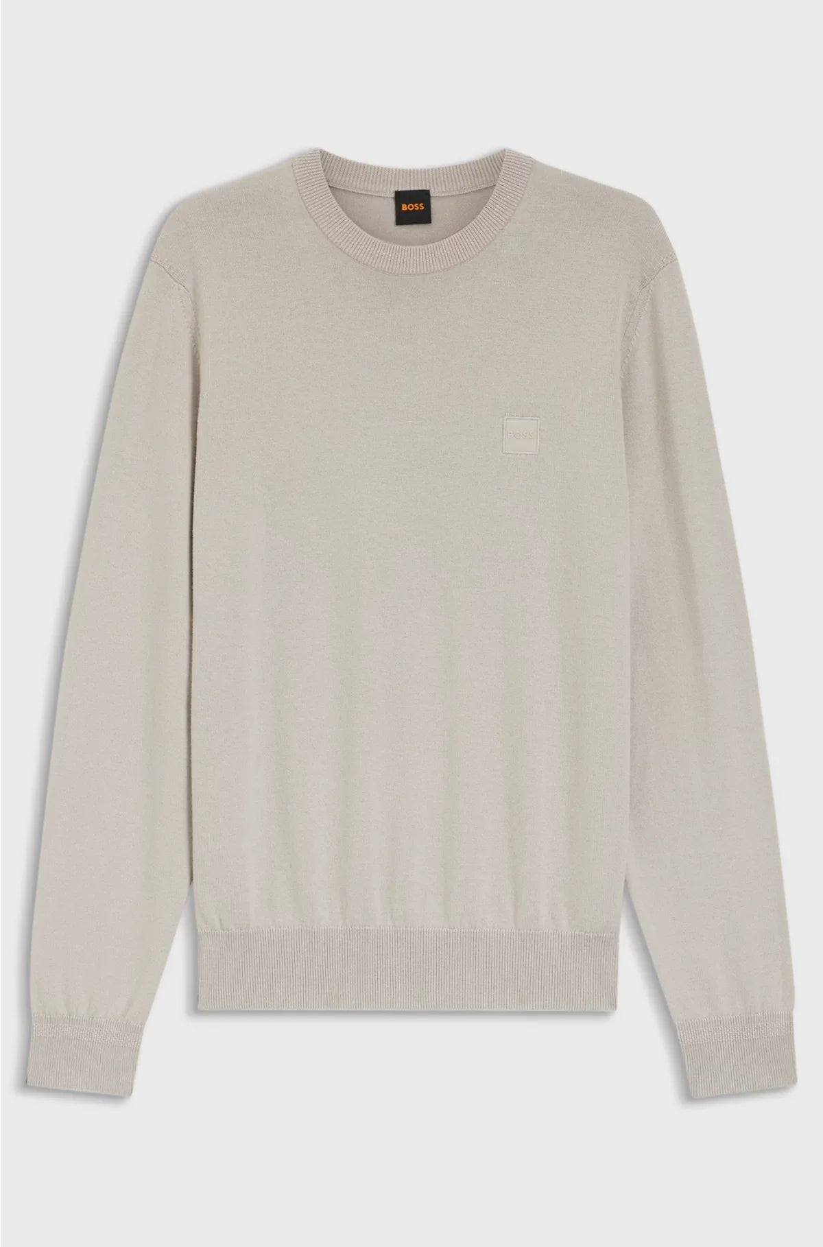 COTTON-CASHMERE SWEATER WITH LOGO LABEL