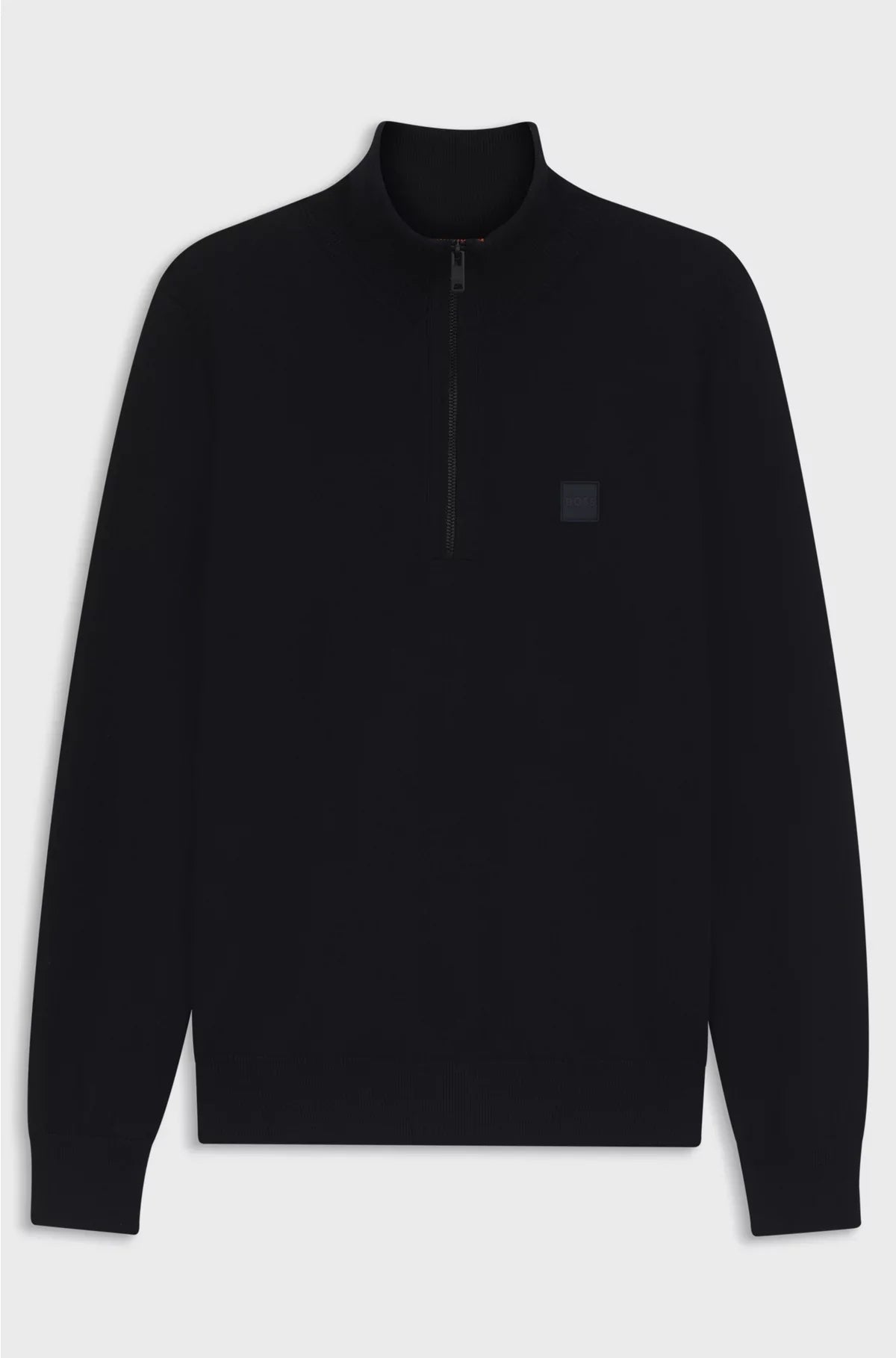 MAGLIONE CON ZIP E PATCH LOGO IN COTONE E CASHMERE