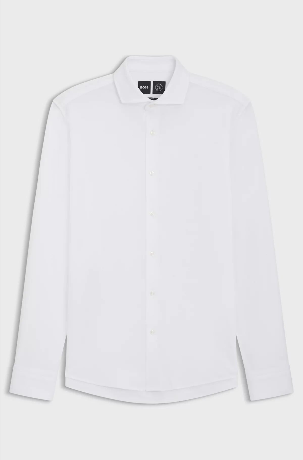 SLIM-FIT SHIRT IN COTTON-PIQUE JERSEY
