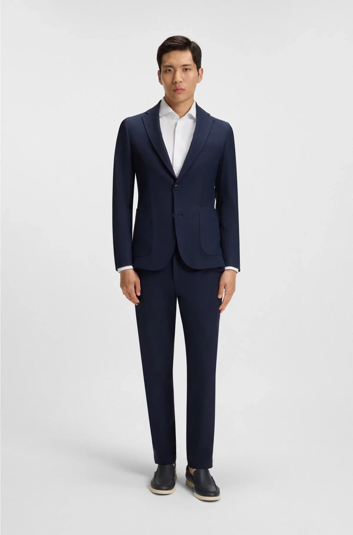 SLIM-FIT SHIRT IN COTTON-PIQUE JERSEY
