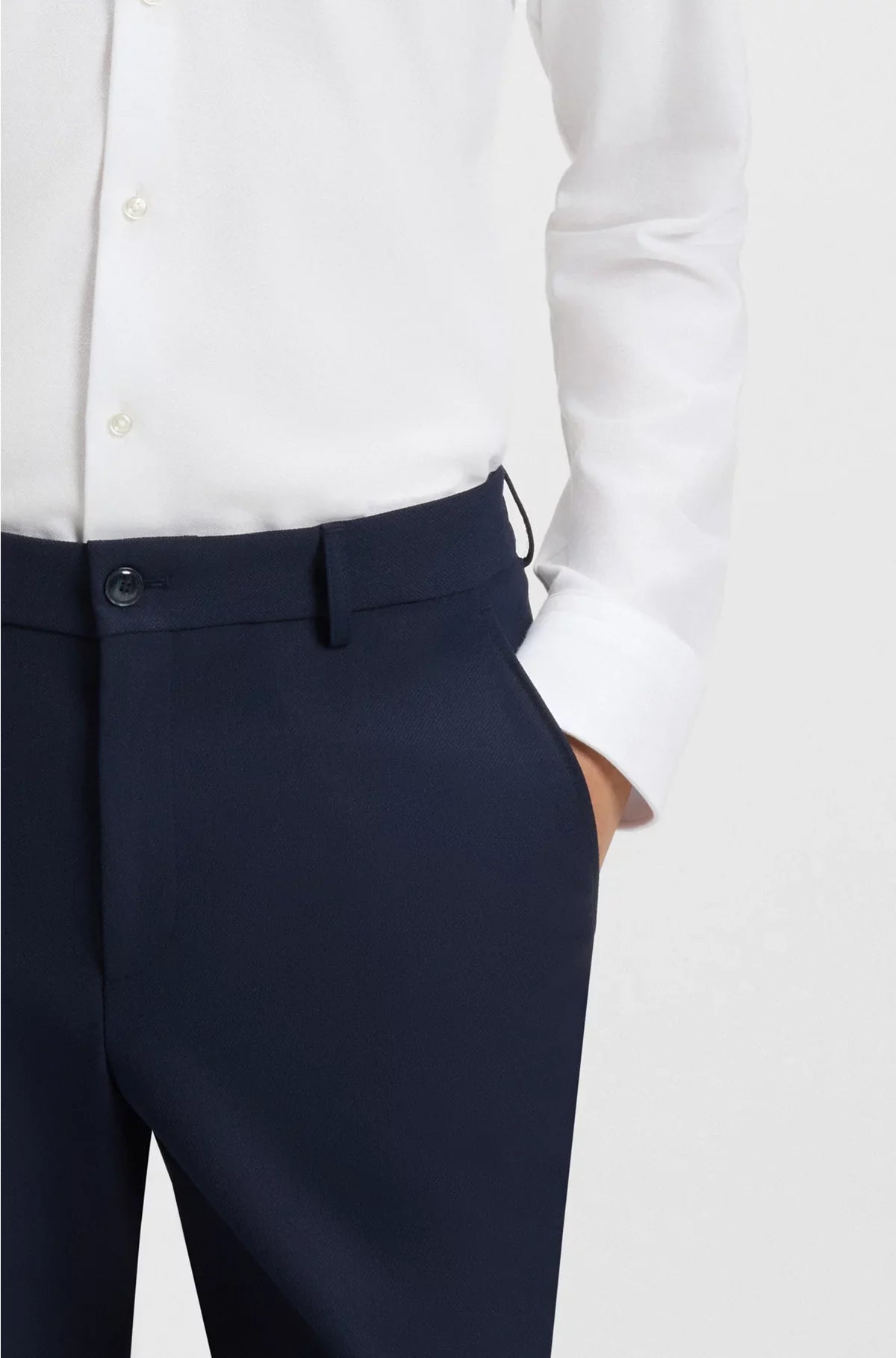 SLIM-FIT SHIRT IN COTTON-PIQUE JERSEY