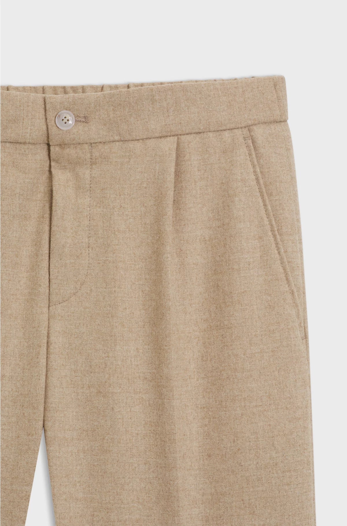 TAPERED-FIT TROUSERS IN STRETCH FLANNEL