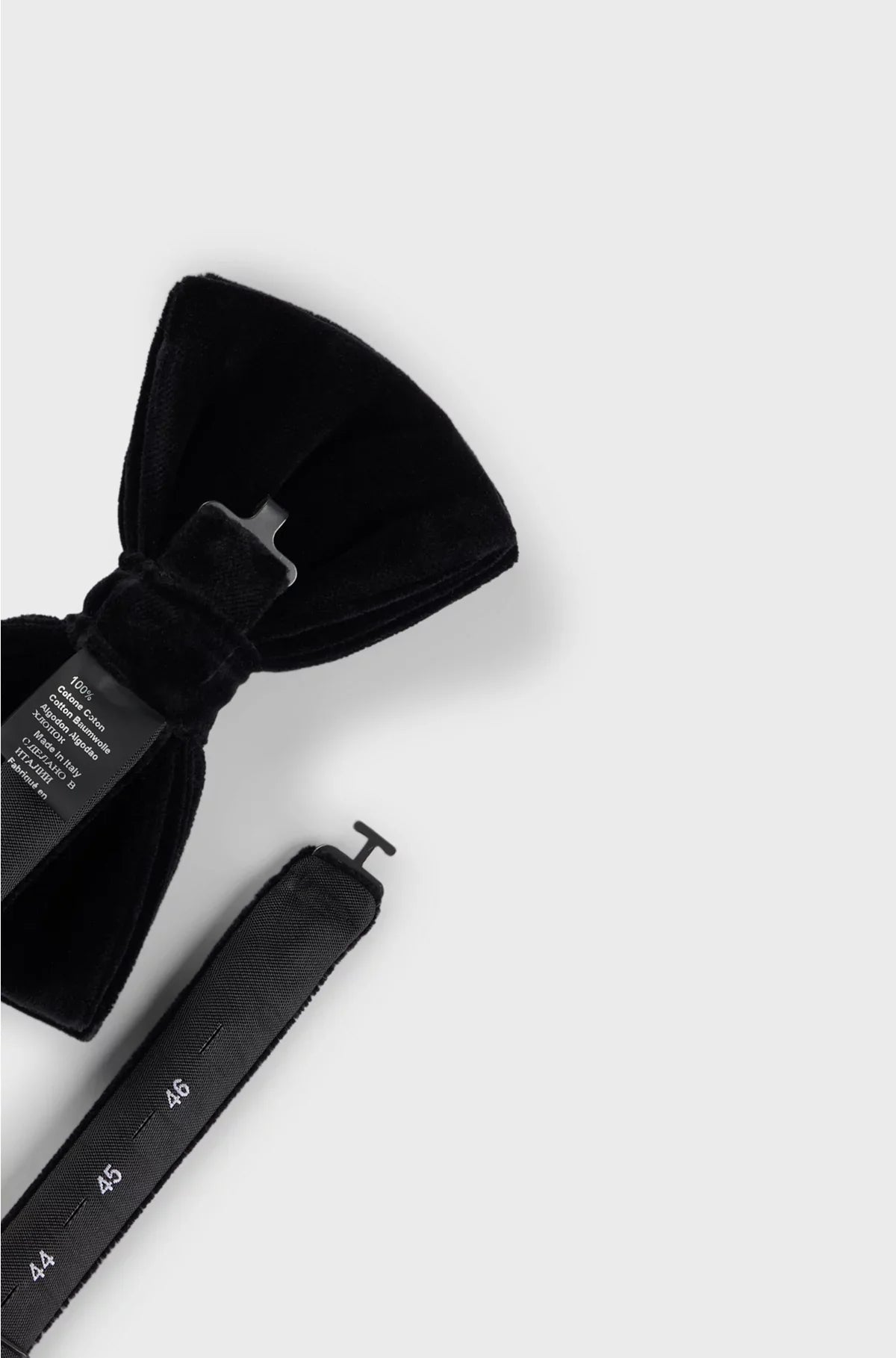 PRE-TIED BOW TIE IN COTTON VELVET