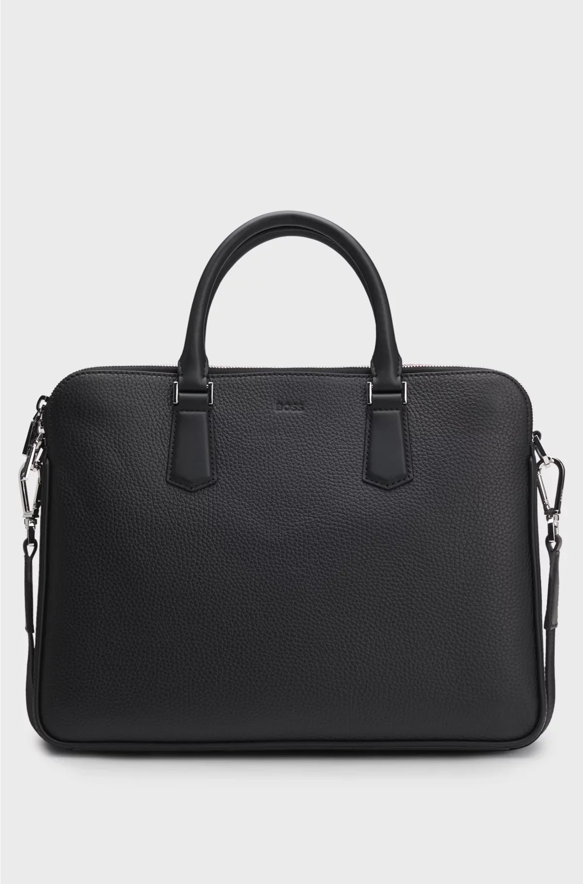 ITALIAN-LEATHER DOCUMENT CASE WITH EMBOSSED LOGO