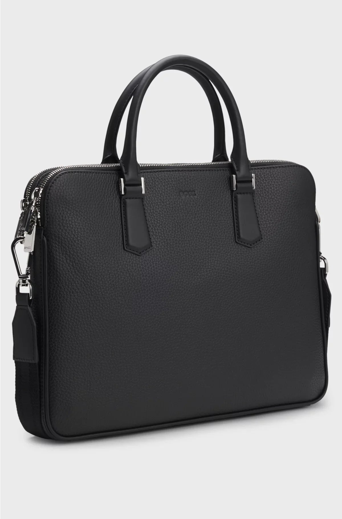 ITALIAN-LEATHER DOCUMENT CASE WITH EMBOSSED LOGO