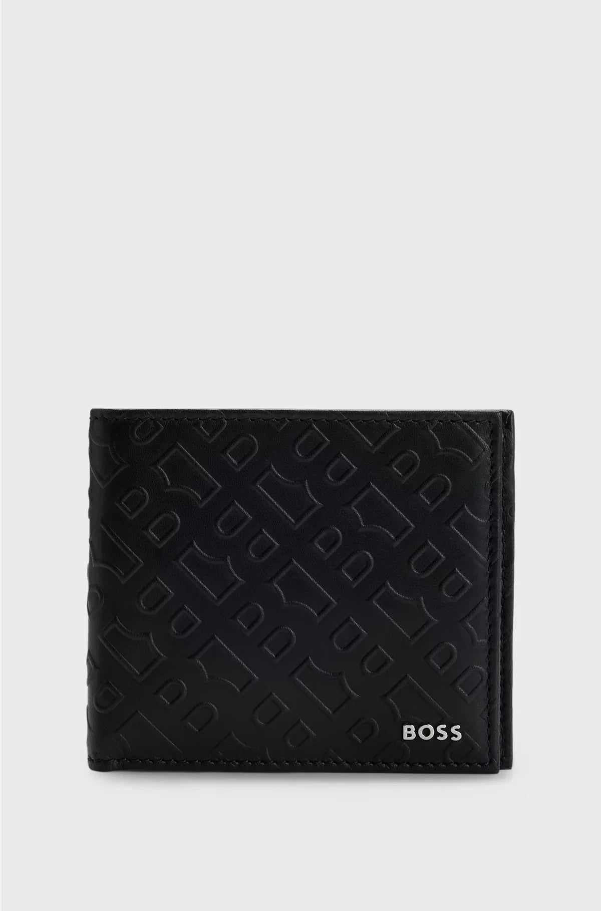 MONOGRAM-EMBOSSED LEATHER WALLET AND CARD HOLDER GIFT SET
