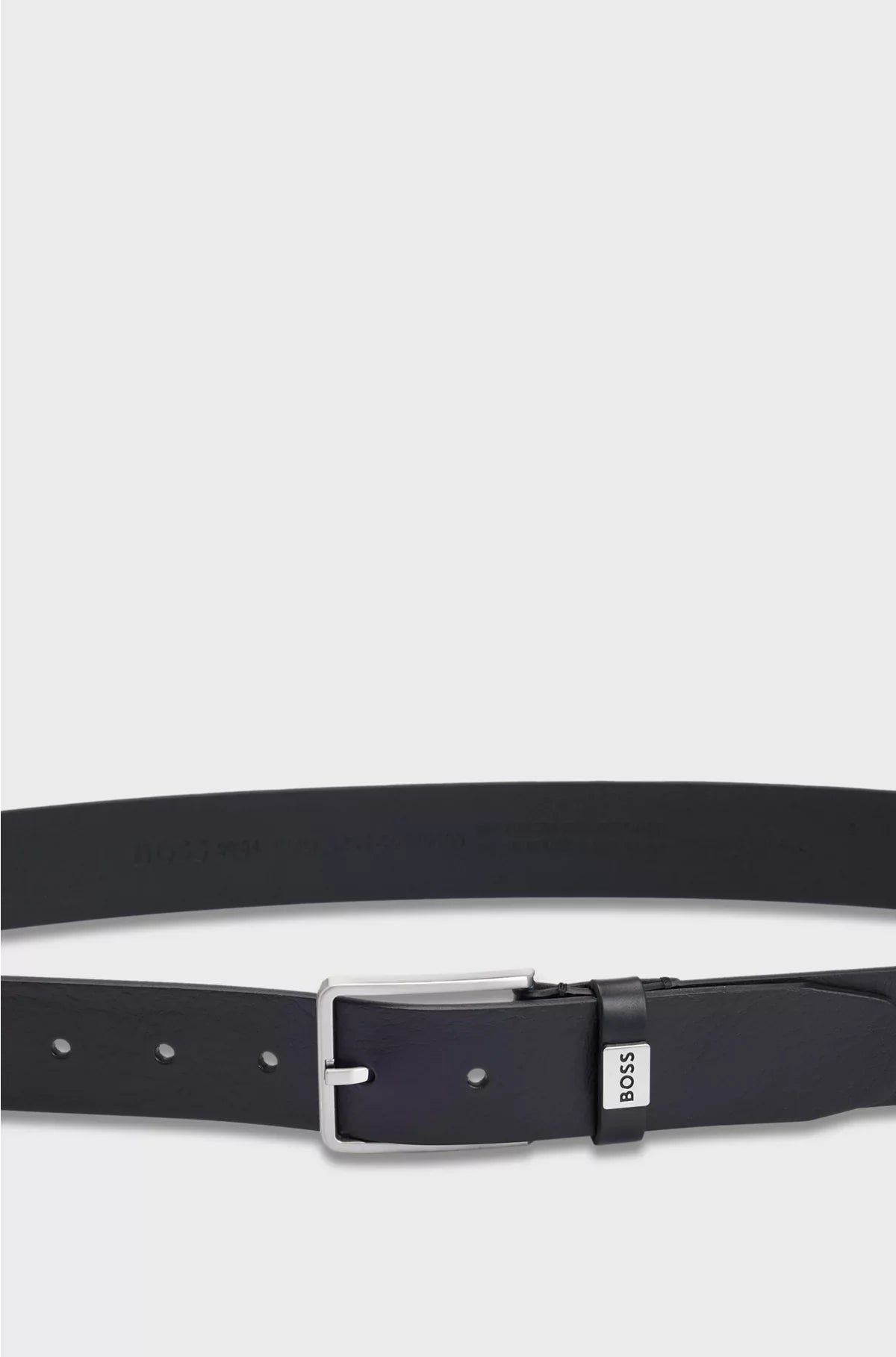 ITALIAN-LEATHER BELT WITH LOGO KEEPER
