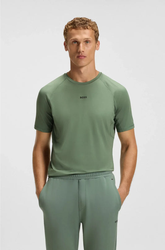 T-SHIRT ATTIVA SLIM-FIT CON DETTAGLI RIFLETTENTI DECORATIVI