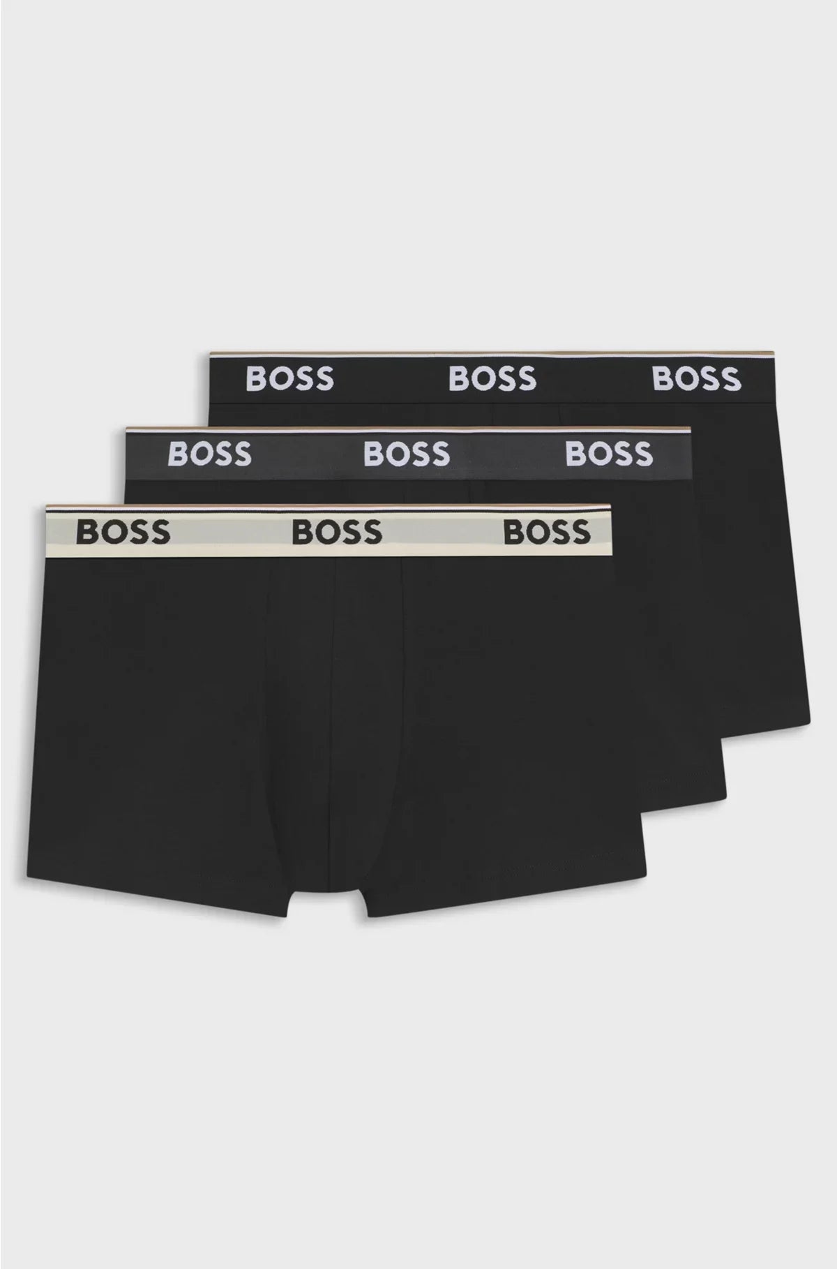 THREE-PACK OF STRETCH-COTTON TRUNKS WITH LOGO WAISTBANDS
