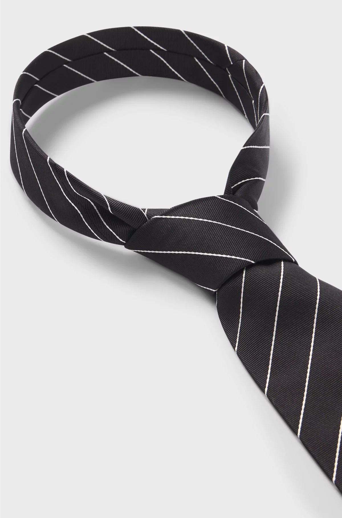 SILK-JACQUARD TIE WITH DIAGONAL STRIPES