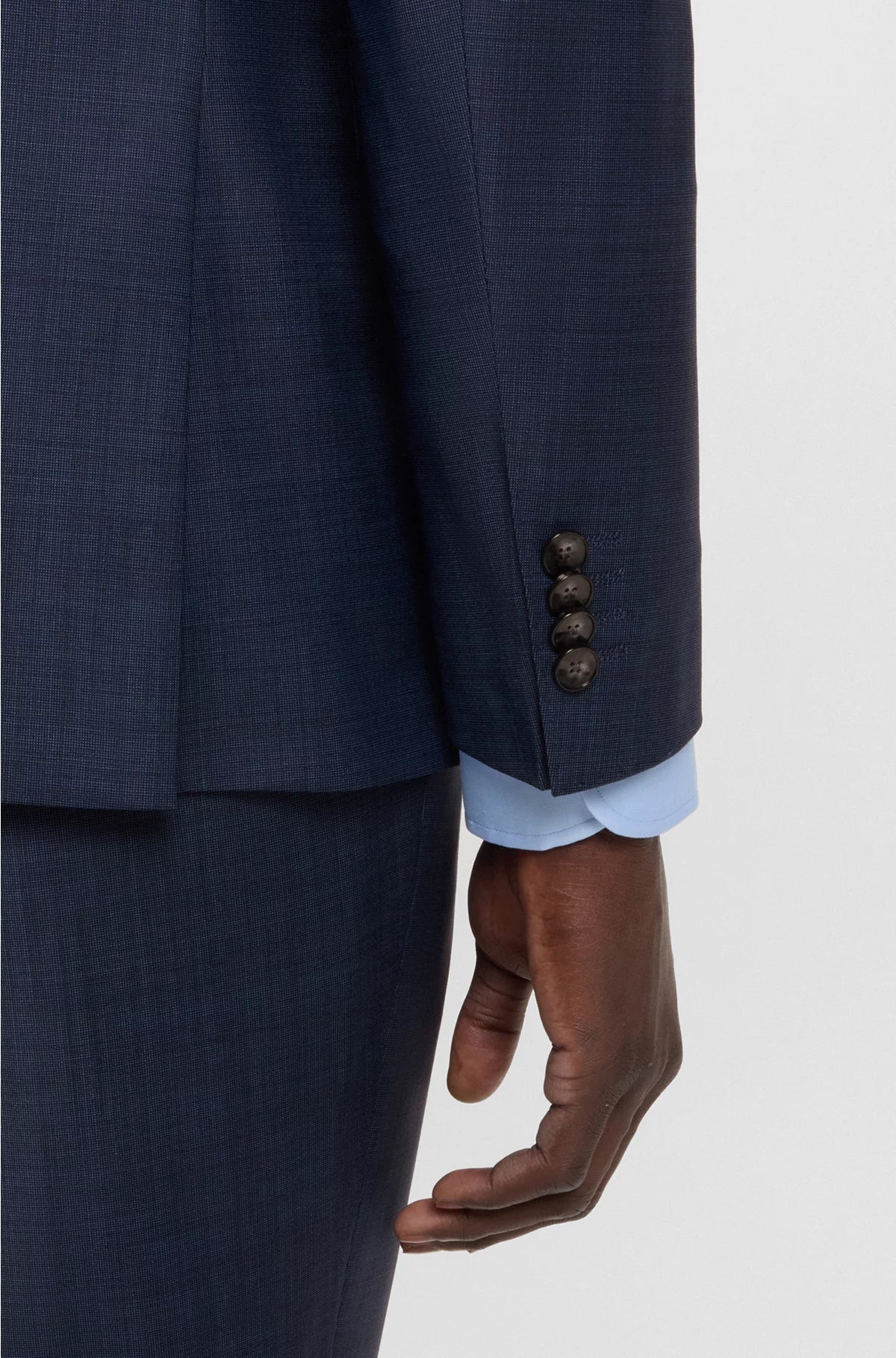 SLIM-FIT SUIT IN AMICRO-PATTERNED WOOL BLEND