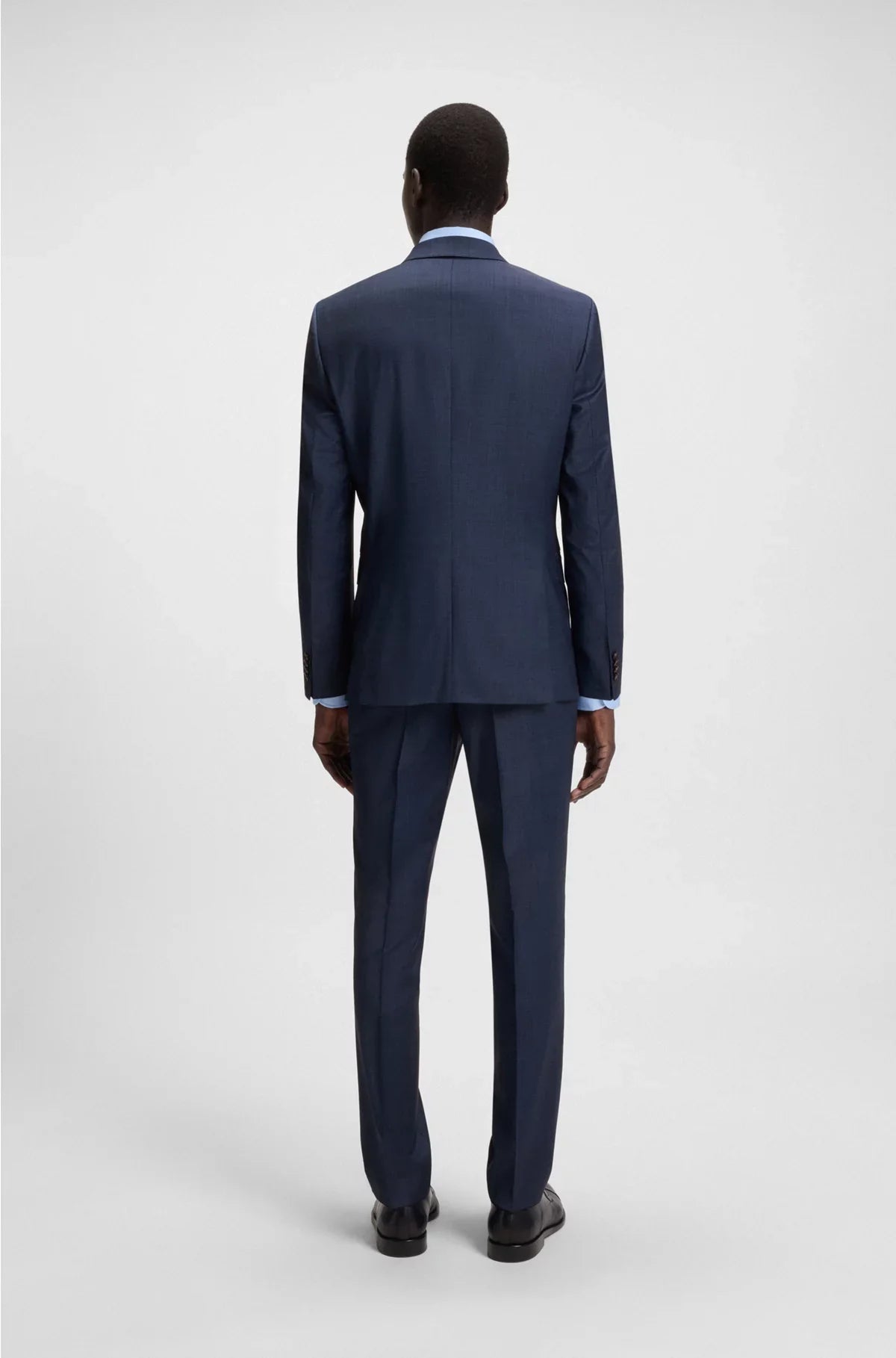 SLIM-FIT SUIT IN AMICRO-PATTERNED WOOL BLEND