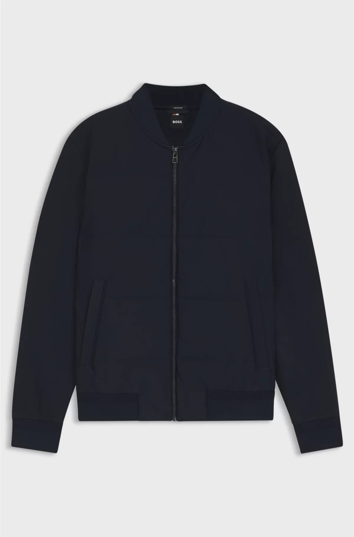 COTTON-BLEND ZIP-UP SWEATSHIRT WITH PADDED FRONT