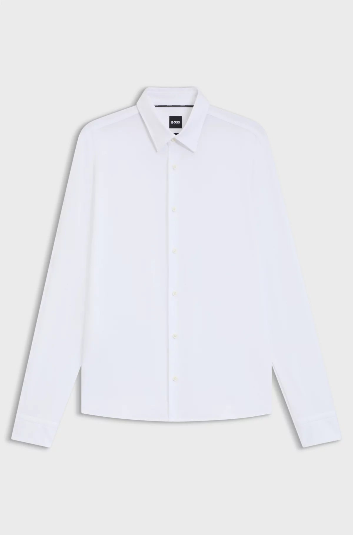 SLIM-FIT SHIRT IN STRUCTURED PERFORMANCE-STRETCH FABRIC