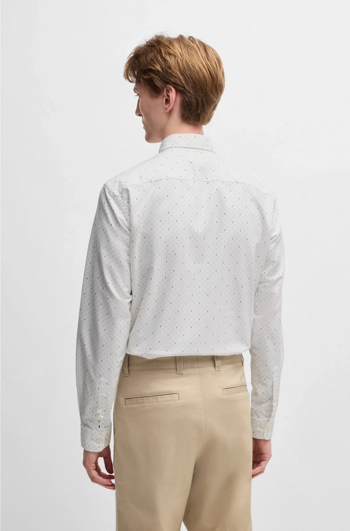 SLIM-FIT SHIRT IN PRINTED OXFORD COTTON