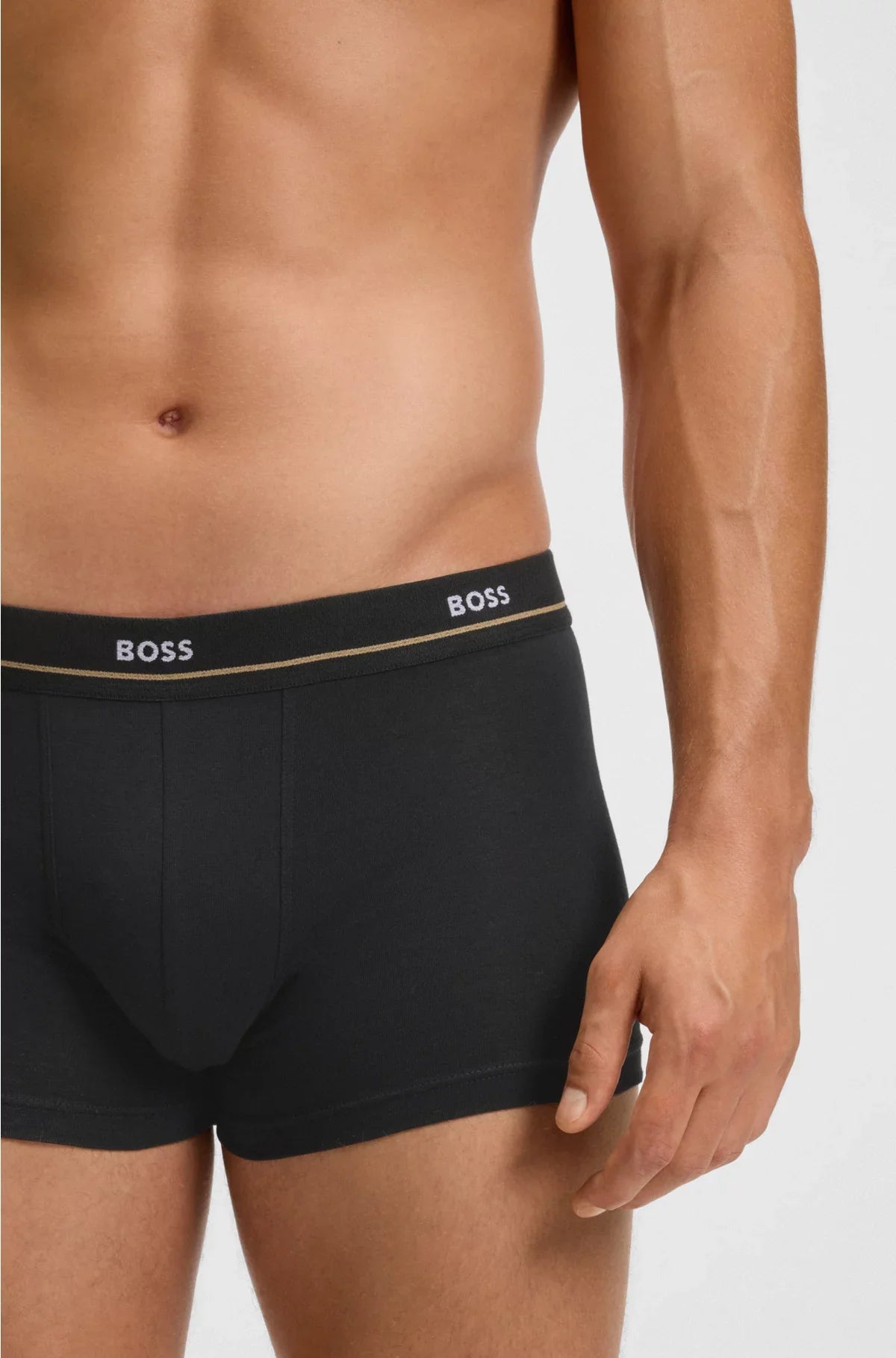 FIVE-PACK OF STRETCH-COTTON TRUNKS WITH LOGO WAISTBANDS