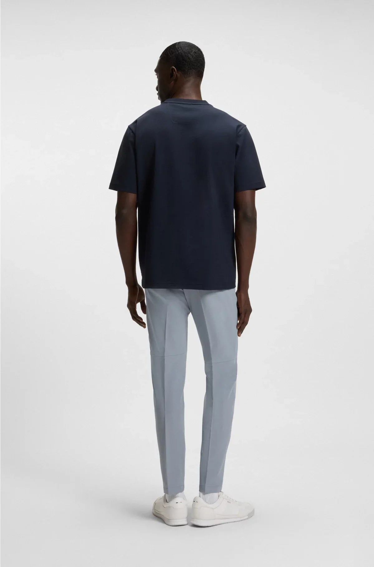 SLIM-FIT TROUSERS IN WATER-REPELLENT STRETCH FABRIC