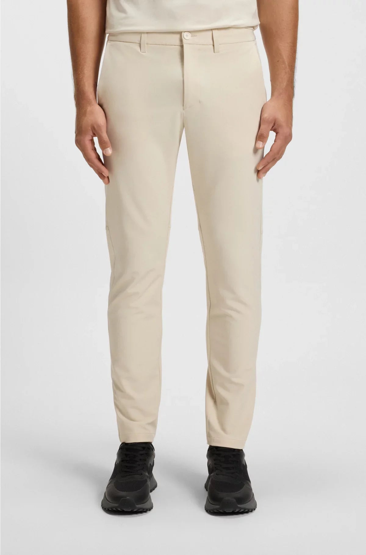 SLIM-FIT TROUSERS IN WATER-REPELLENT STRETCH FABRIC