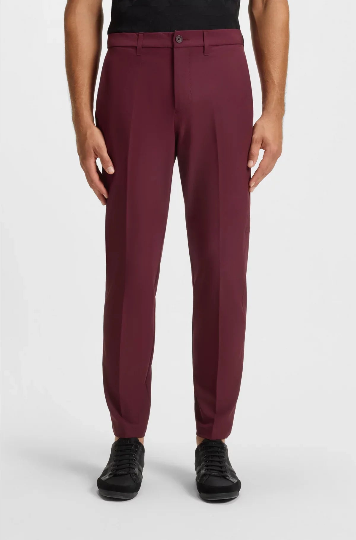 SLIM-FIT TROUSERS IN WATER-REPELLENT STRETCH FABRIC