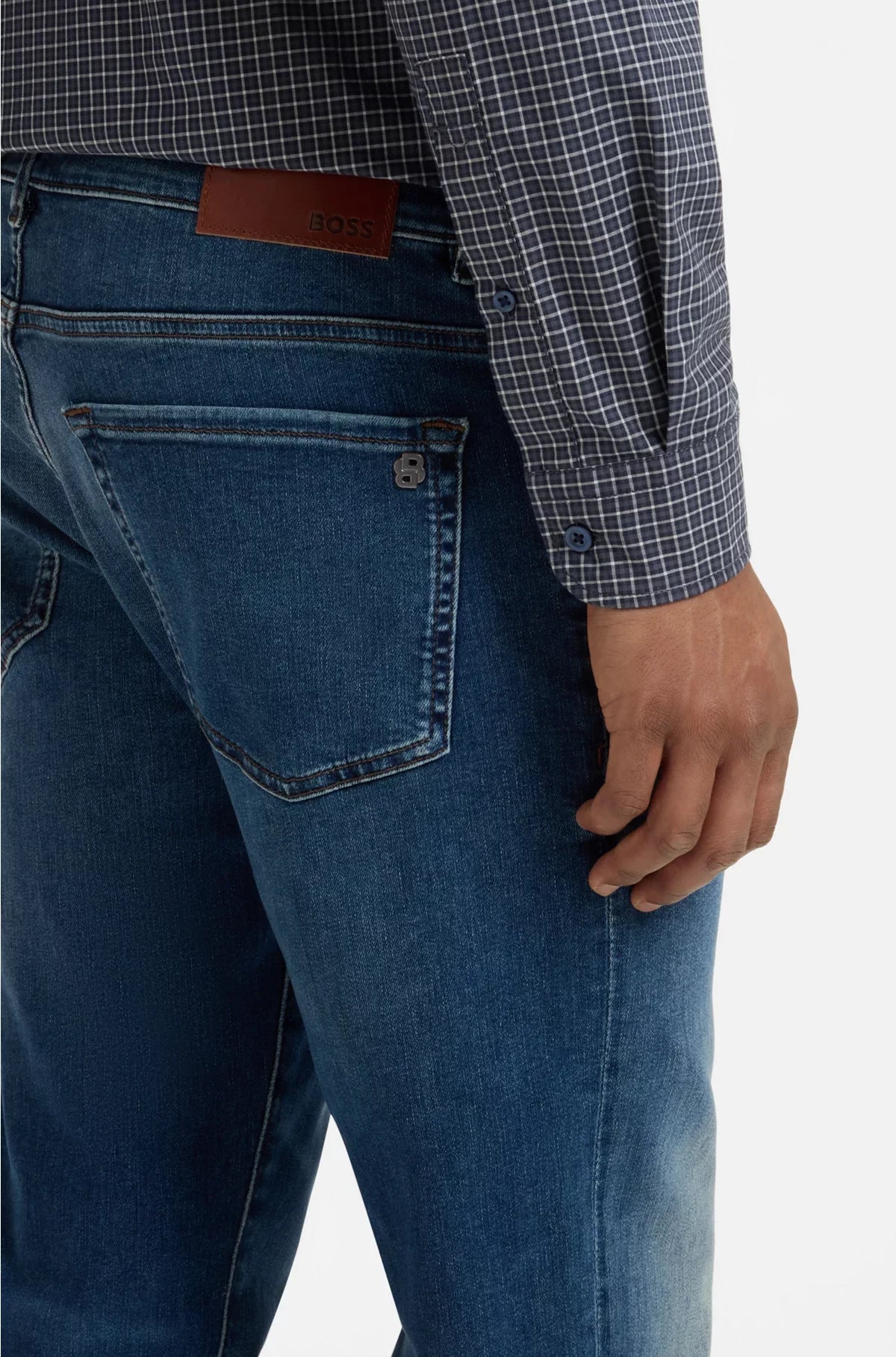 MAINE REGULAR-FIT JEANS IN BLUE SUPER-STRETCH DENIM