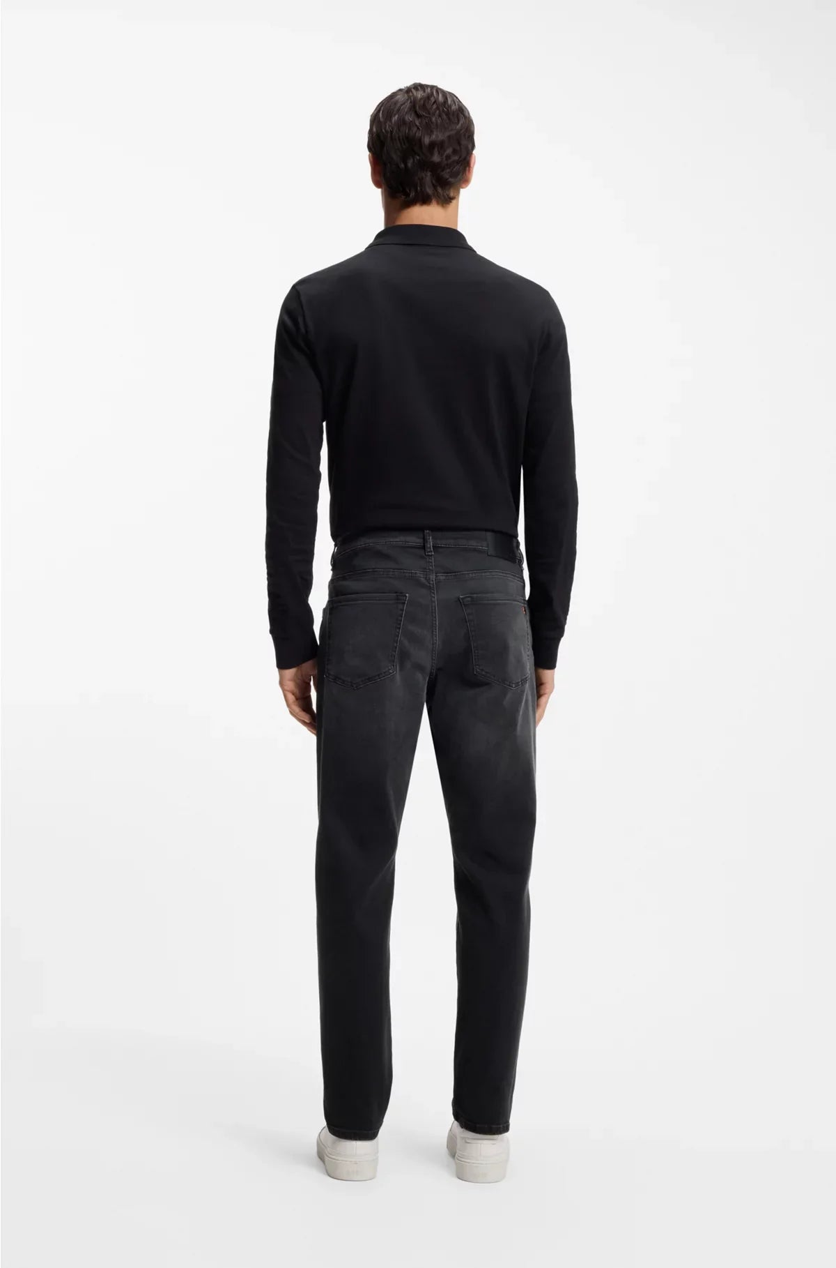 MAINE REGULAR-FIT JEANS IN BLACK SUPER-STRETCH DENIM
