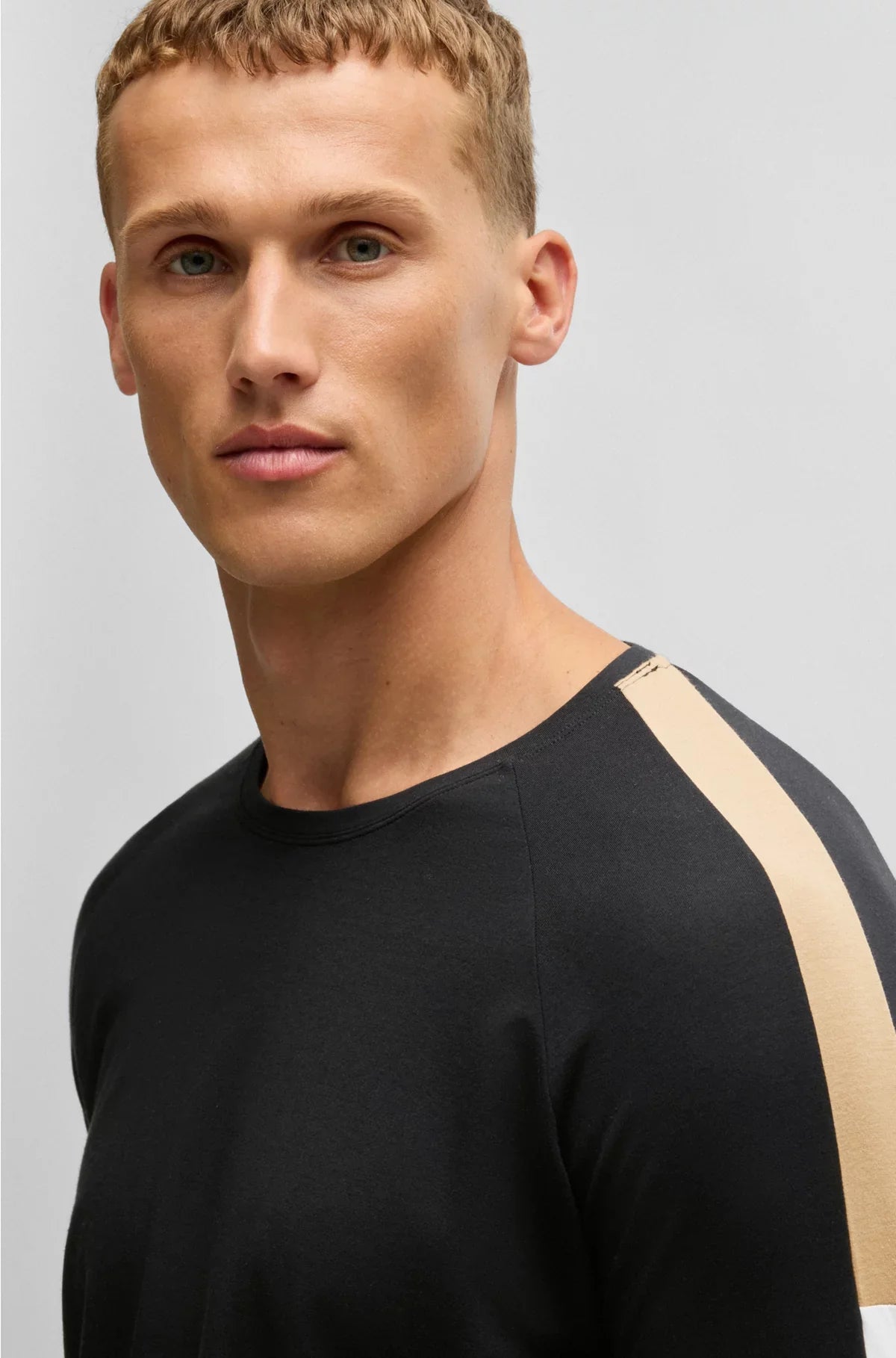 COTTON-BLEND PYJAMAS WITH CONTRAST INSERTS
