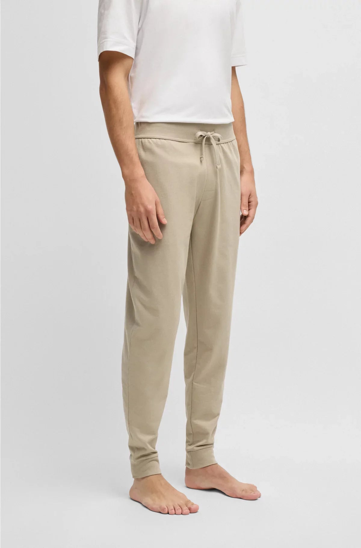 DRAWCORD TRACKSUIT BOTTOMS IN COTTON TERRY WITH LOGO PRINT