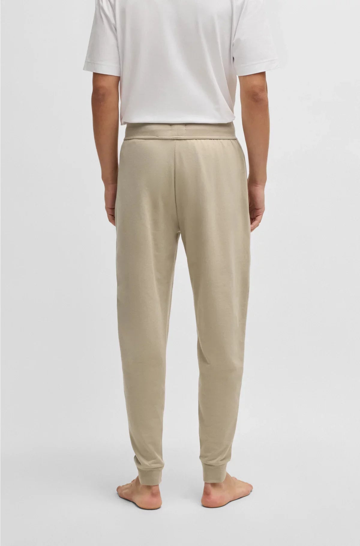 DRAWCORD TRACKSUIT BOTTOMS IN COTTON TERRY WITH LOGO PRINT