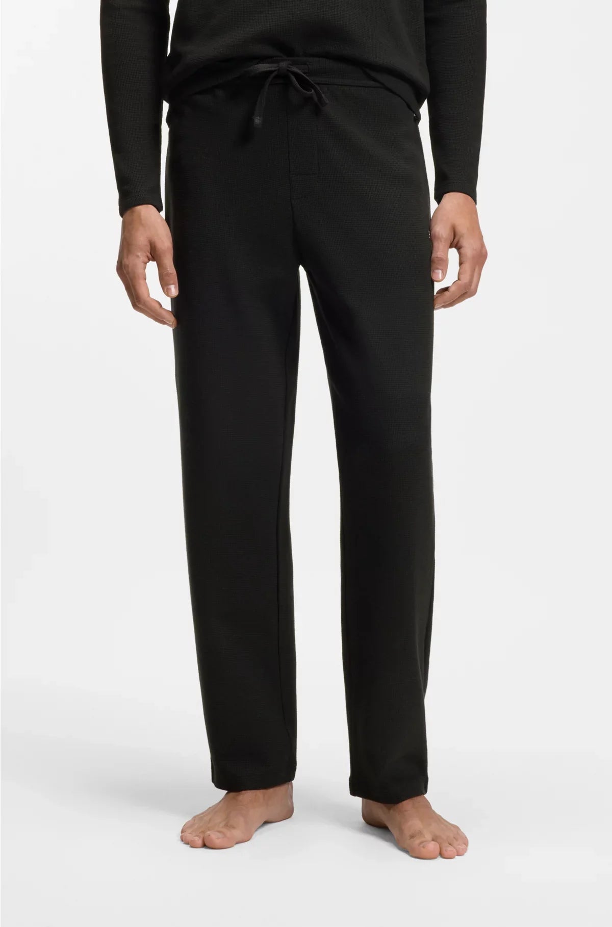COTTON-BLEND PYJAMA BOTTOMS WITH EMBROIDERED LOGO