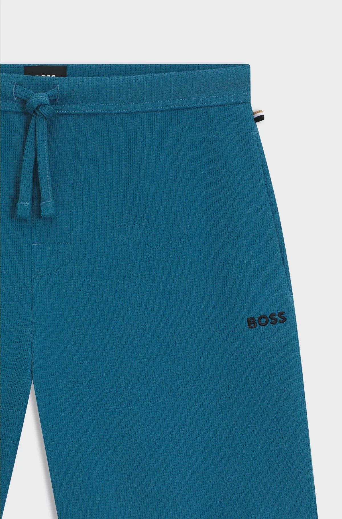 COTTON-BLEND PYJAMA SHORTS WITH EMBROIDERED LOGO