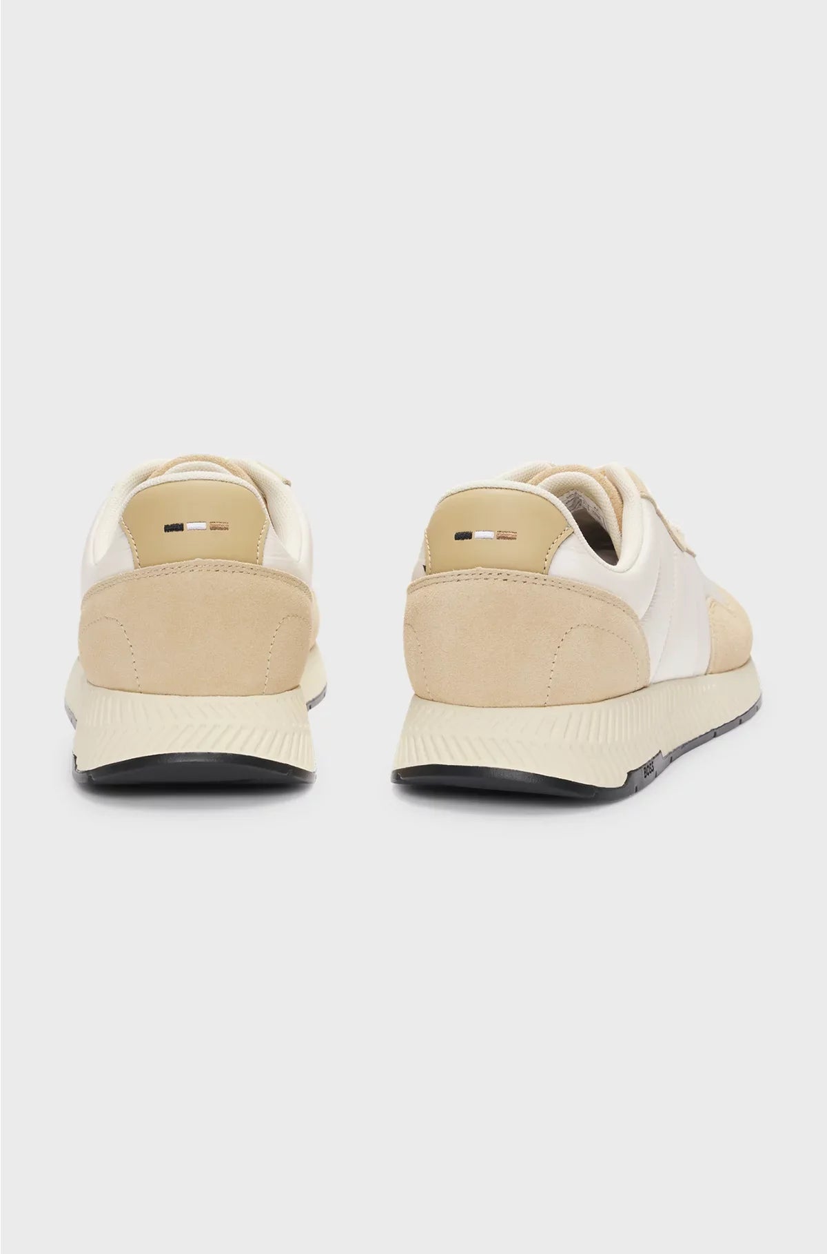 MIXED-MATERIAL TRAINERS WITH SUEDE TRIMS