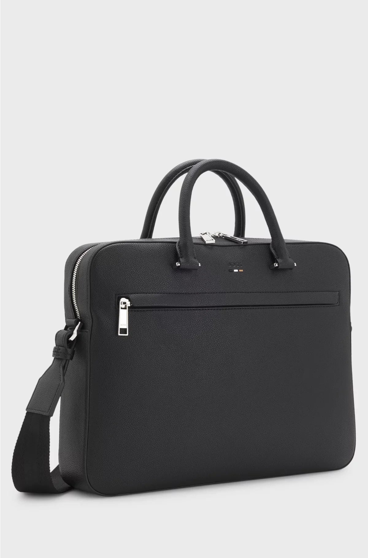 DOCUMENT CASE IN GRAINED FAUX LEATHER WITH SIGNATURE TRIMS