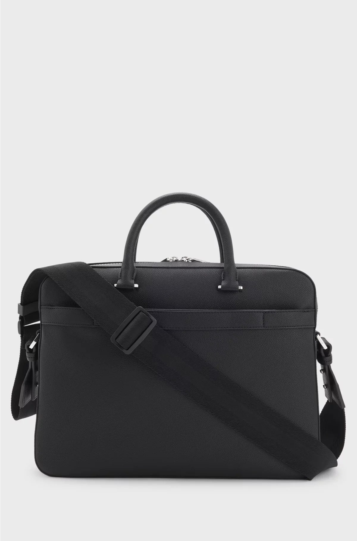 DOCUMENT CASE IN GRAINED FAUX LEATHER WITH SIGNATURE TRIMS