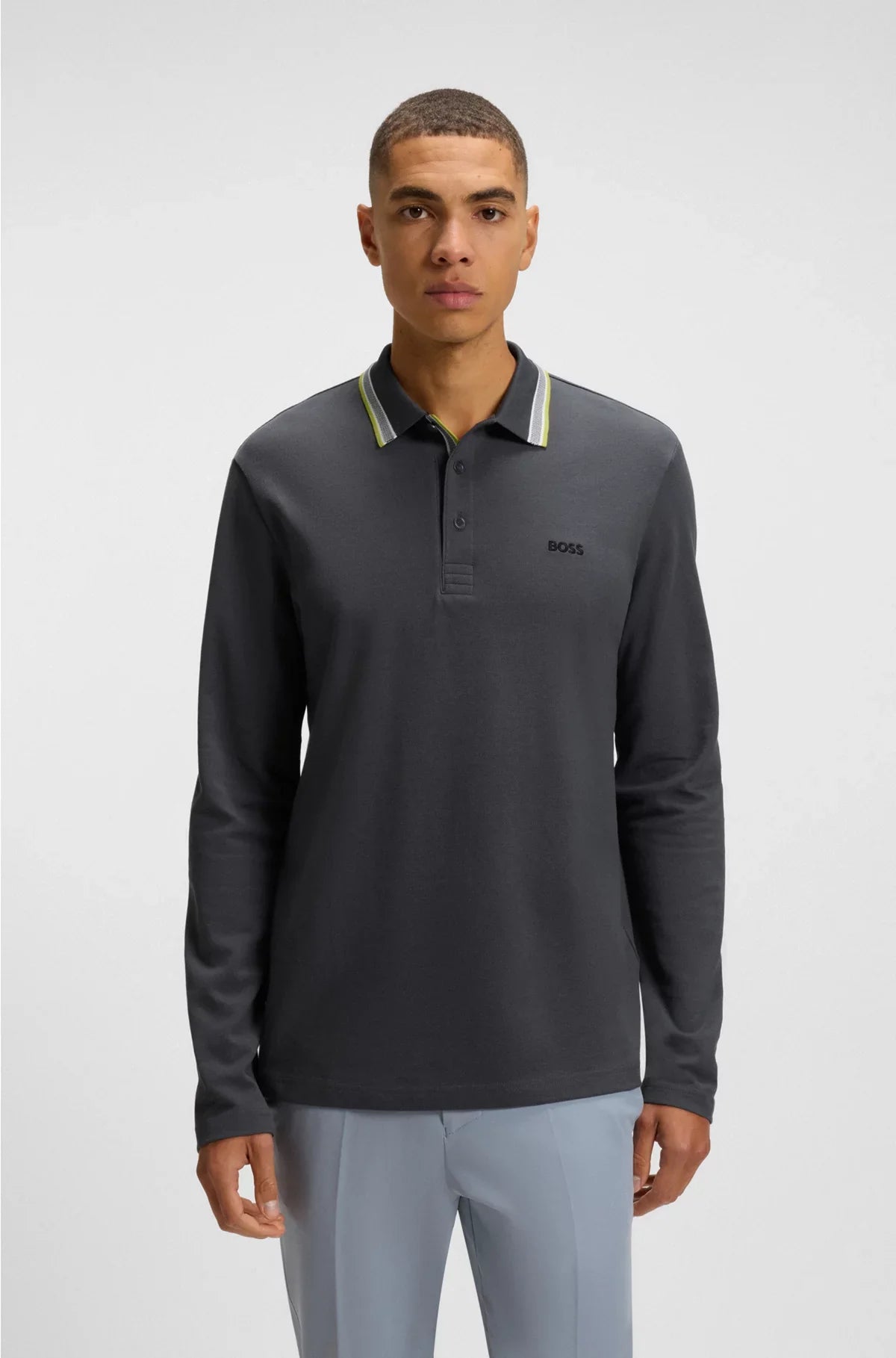 COTTON-PIQUE POLO SHIRT WITH CONTRAST LOGO