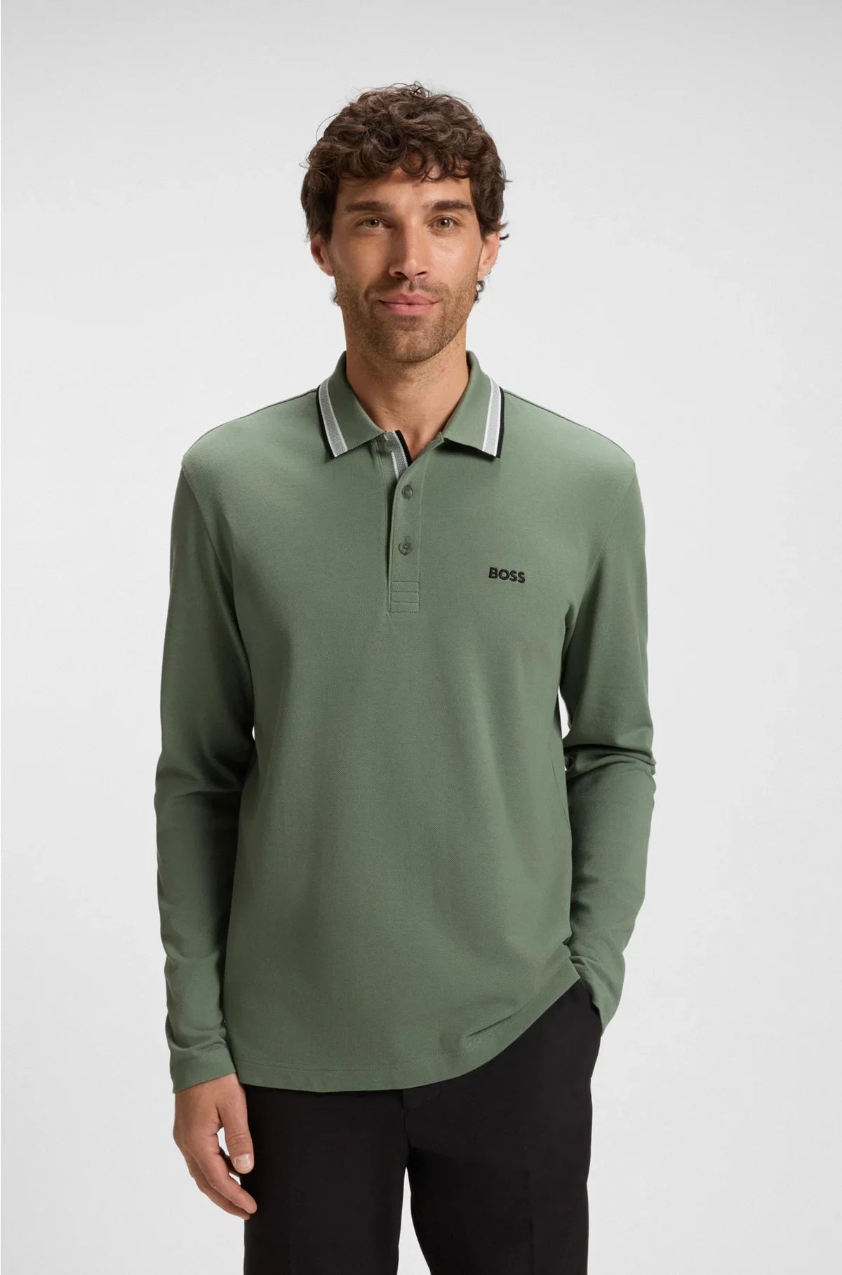 COTTON-PIQUE POLO SHIRT WITH CONTRAST LOGO