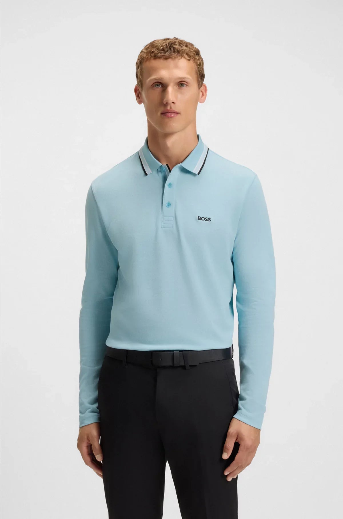 COTTON-PIQUE POLO SHIRT WITH CONTRAST LOGO
