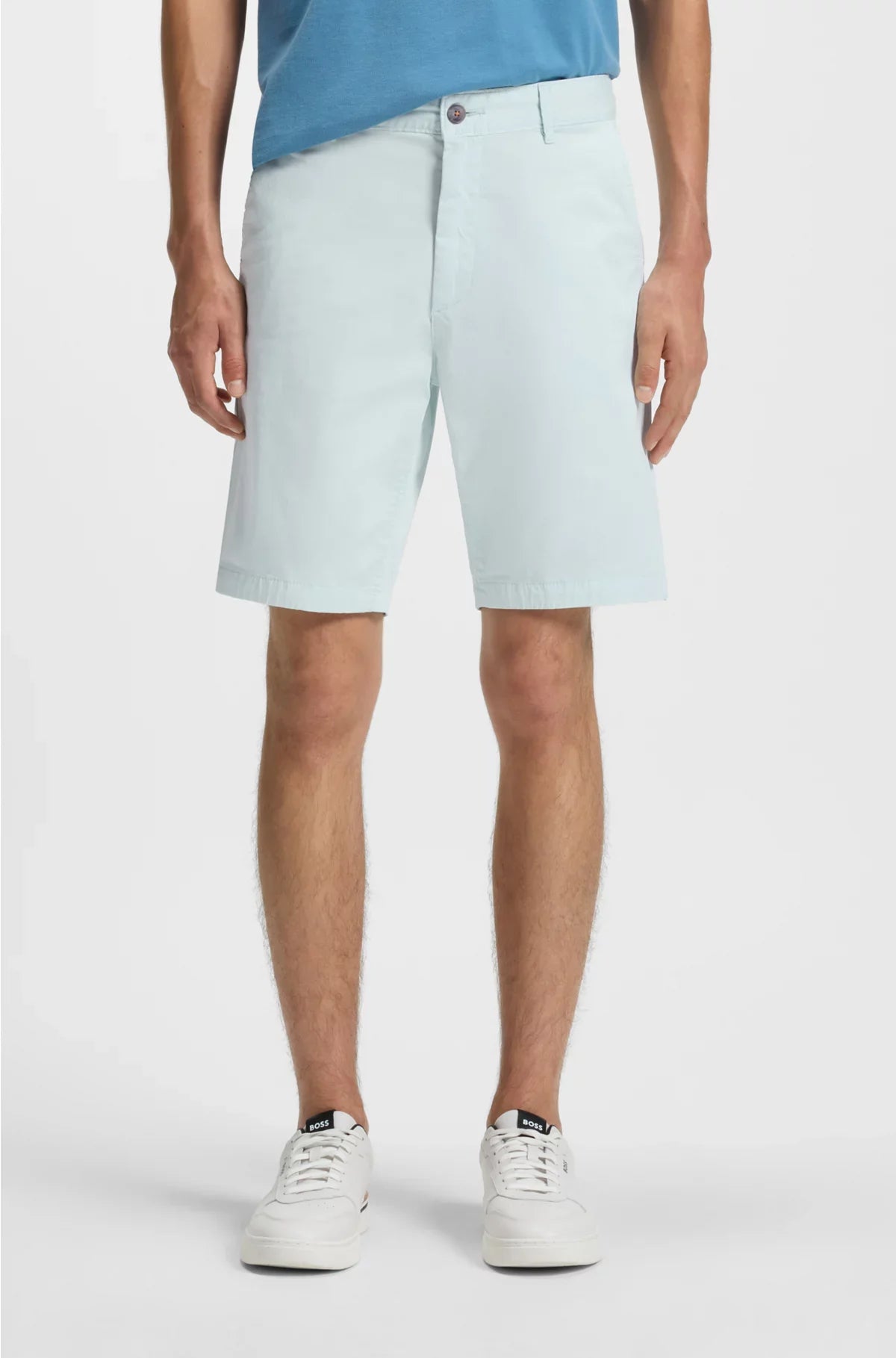 SLIM-FIT SHORTS IN STRETCH-COTTON TWILL