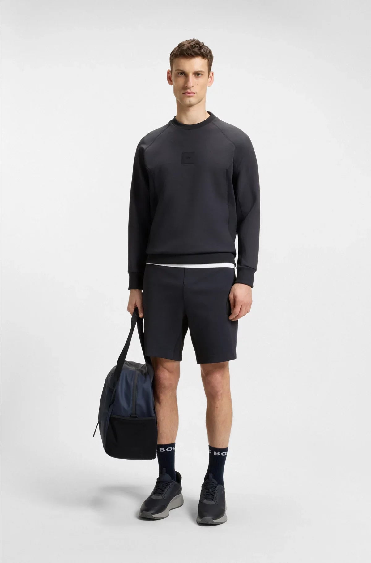 COTTON-BLEND SWEATSHIRT WITH STRETCH