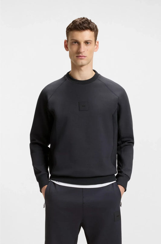 COTTON-BLEND SWEATSHIRT WITH STRETCH