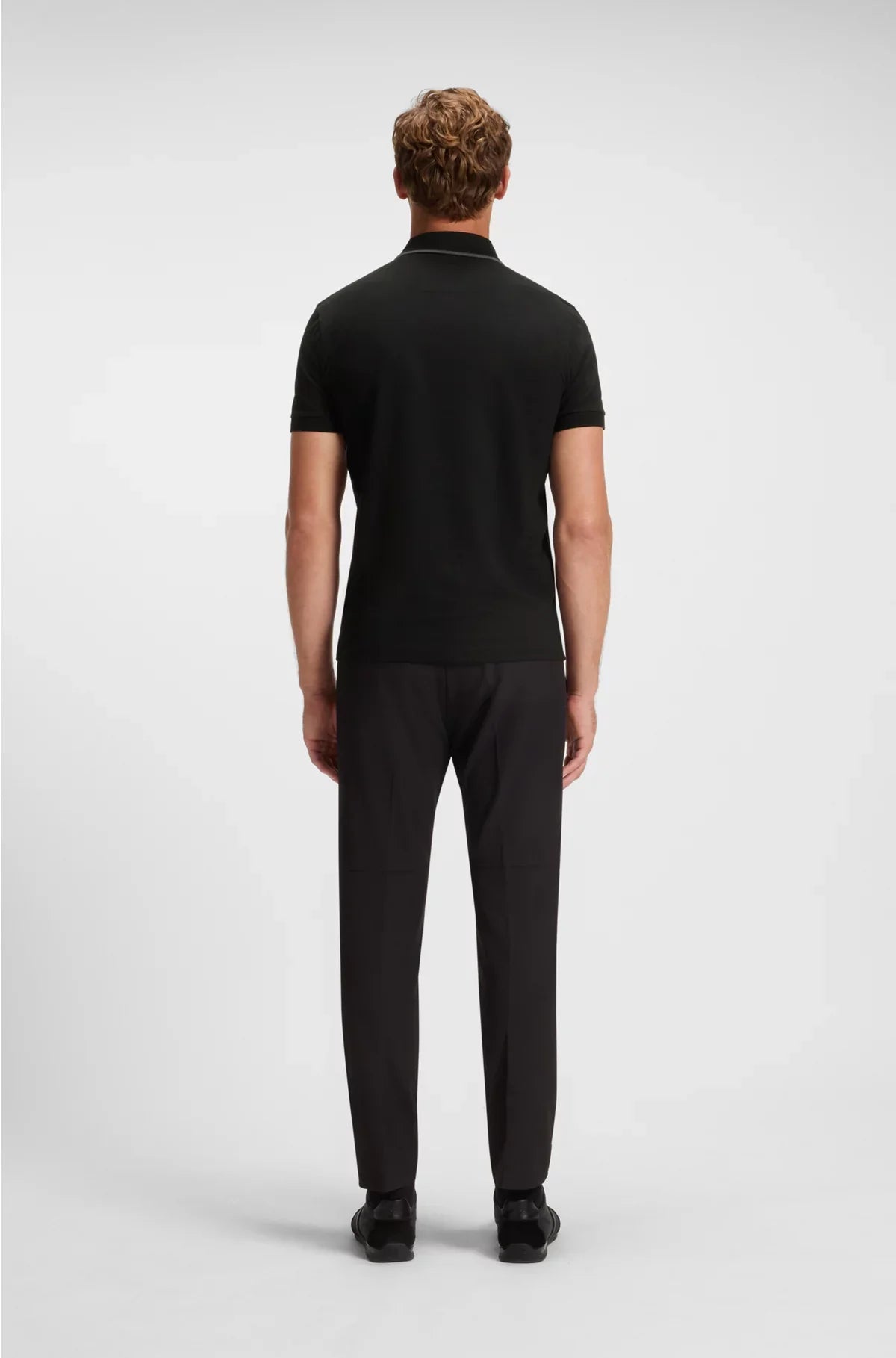 POLO IN COTONE STRETCH CON RIGHE A CONTRASTO