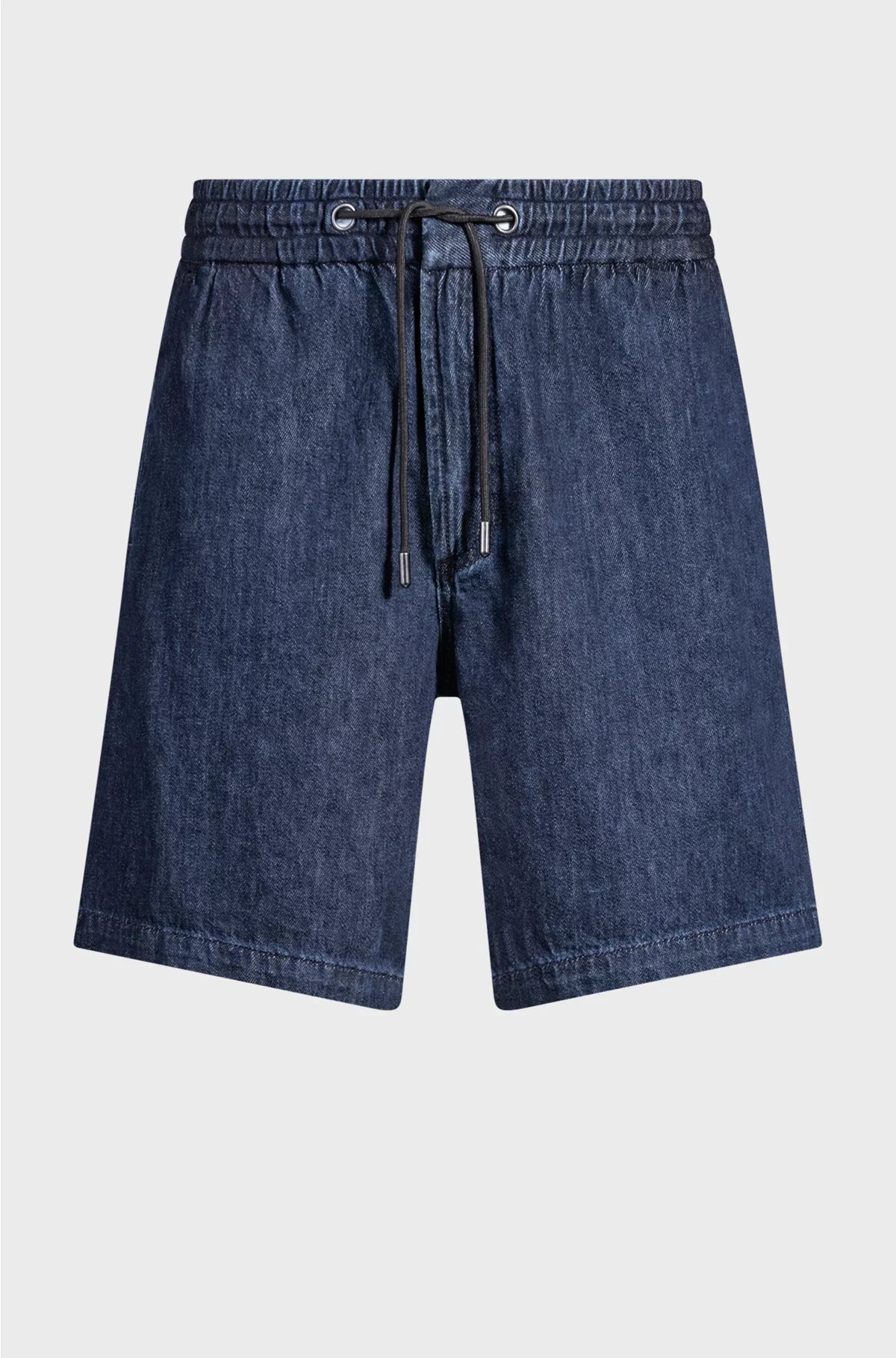RELAXED-FIT SHORTS IN DARK-BLUE DENIM