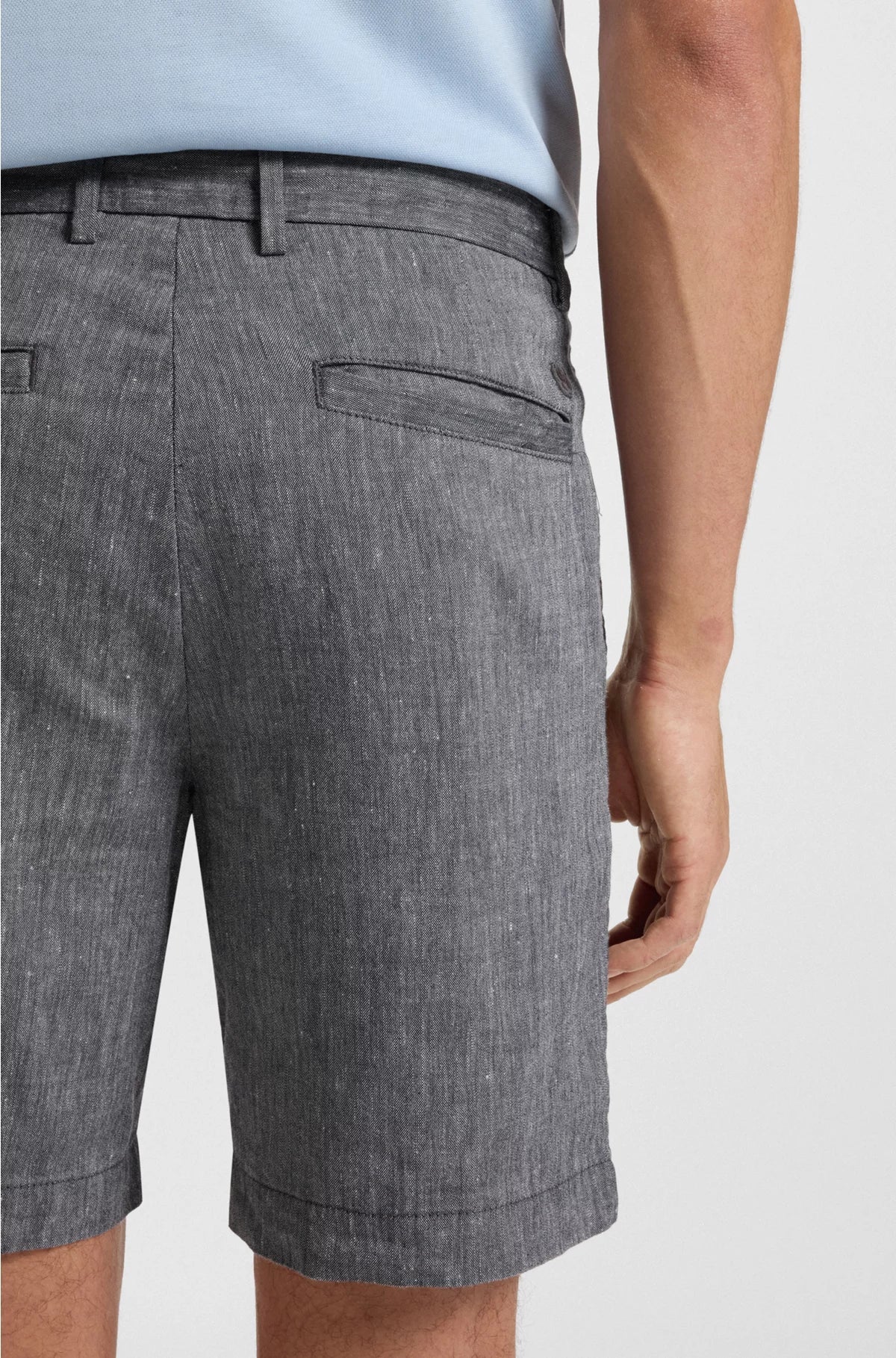 SHORTS REGULAR FIT IN MISTO LINO CON COULISSE