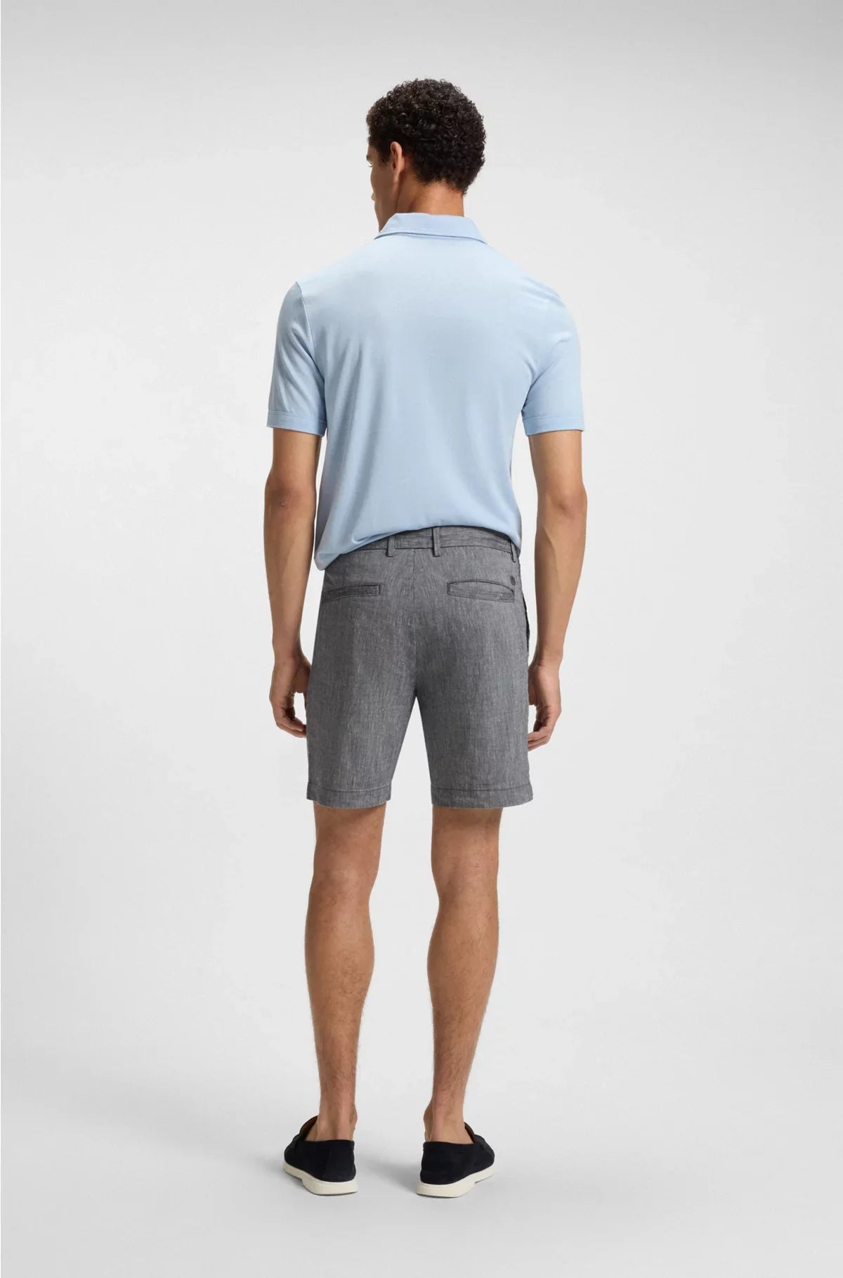 SHORTS REGULAR FIT IN MISTO LINO CON COULISSE