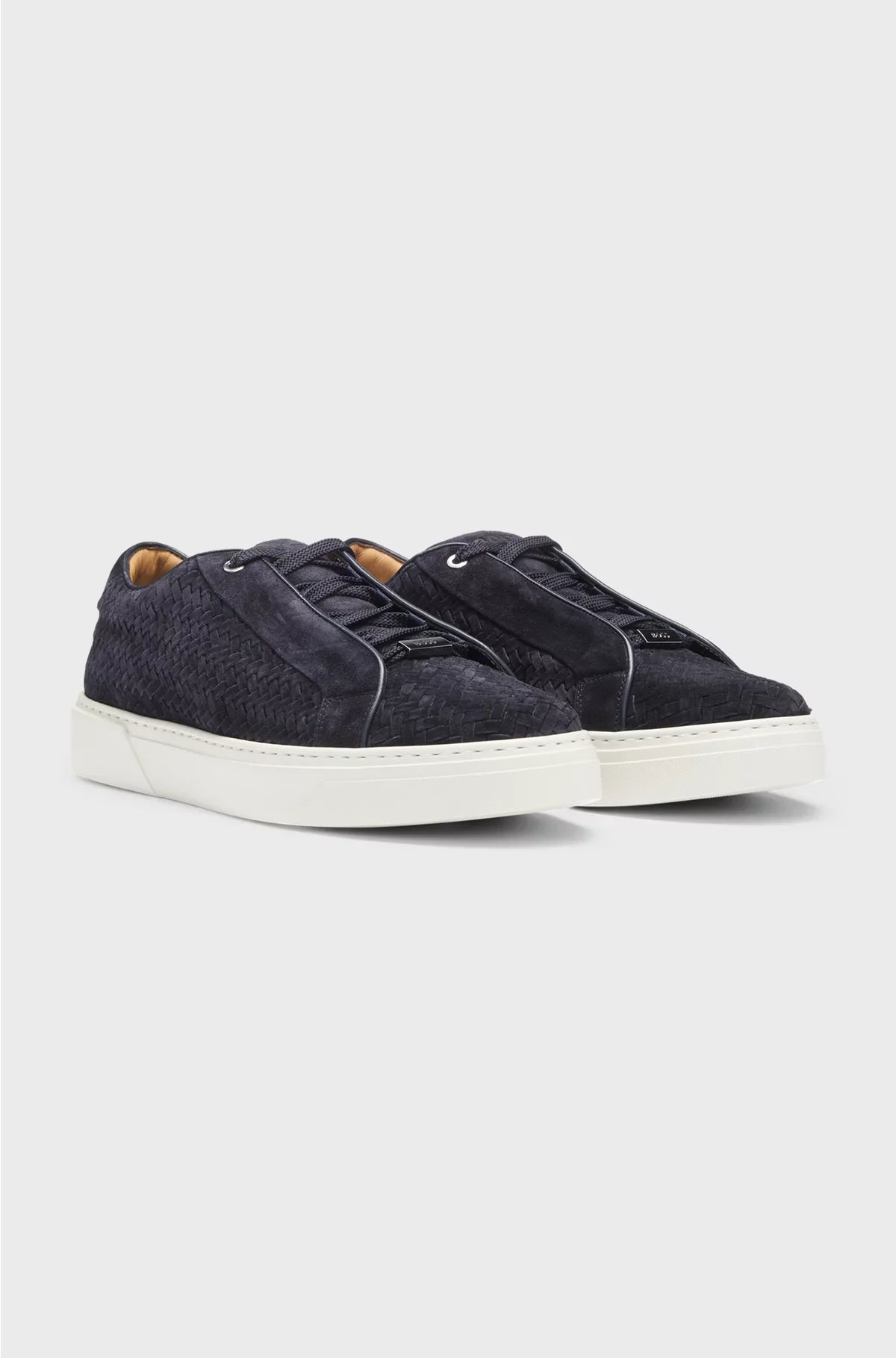 GARY WOVEN-SUEDE TRAINERS WITH HIDDEN LACES