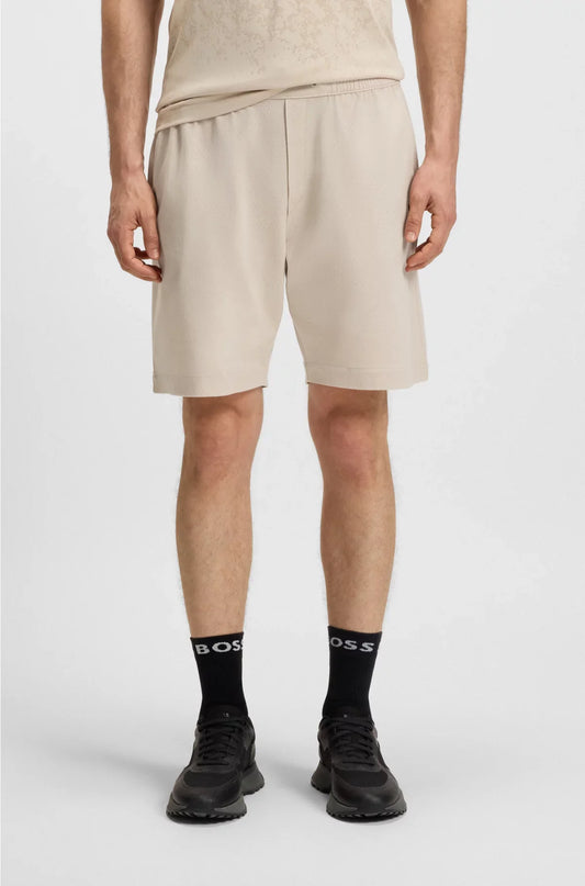 COTTON-JERSEY SHORTS WITH MESH STRUCTURE