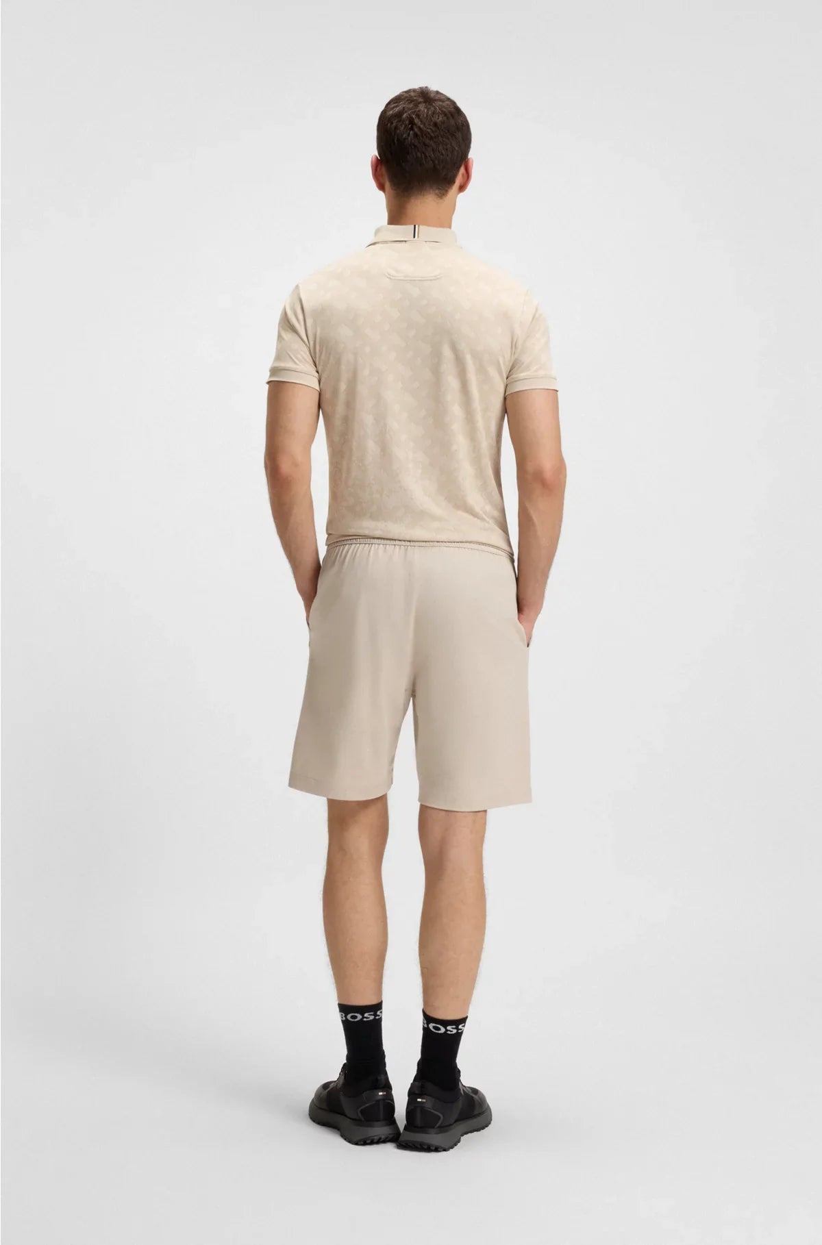 COTTON-JERSEY SHORTS WITH MESH STRUCTURE