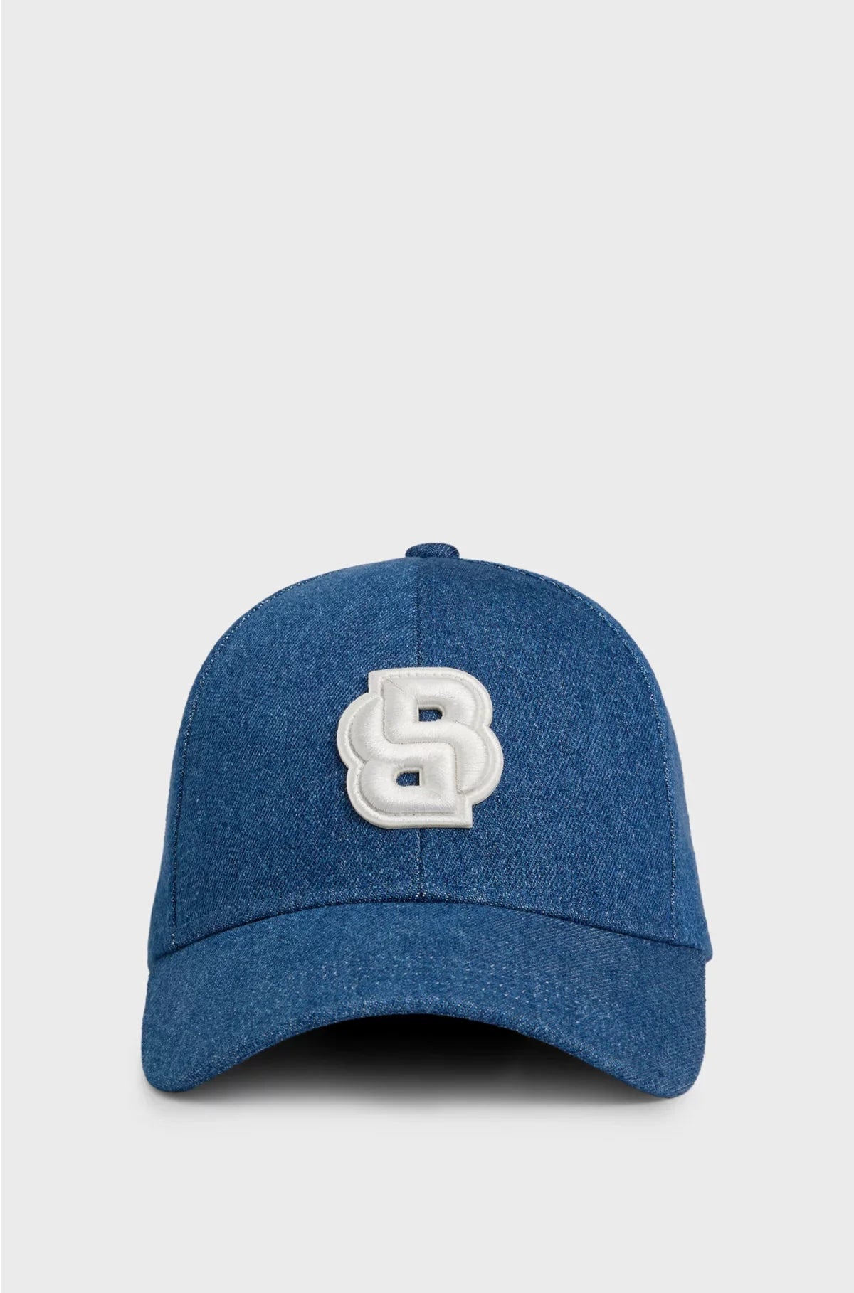 BLUE-DENIM CAP WITH DOUBLE B MONOGRAM